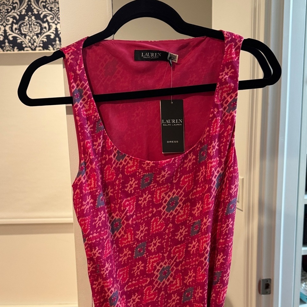 Ralph Lauren Fuchsia Printed Midi Dress - Picture 5 of 8